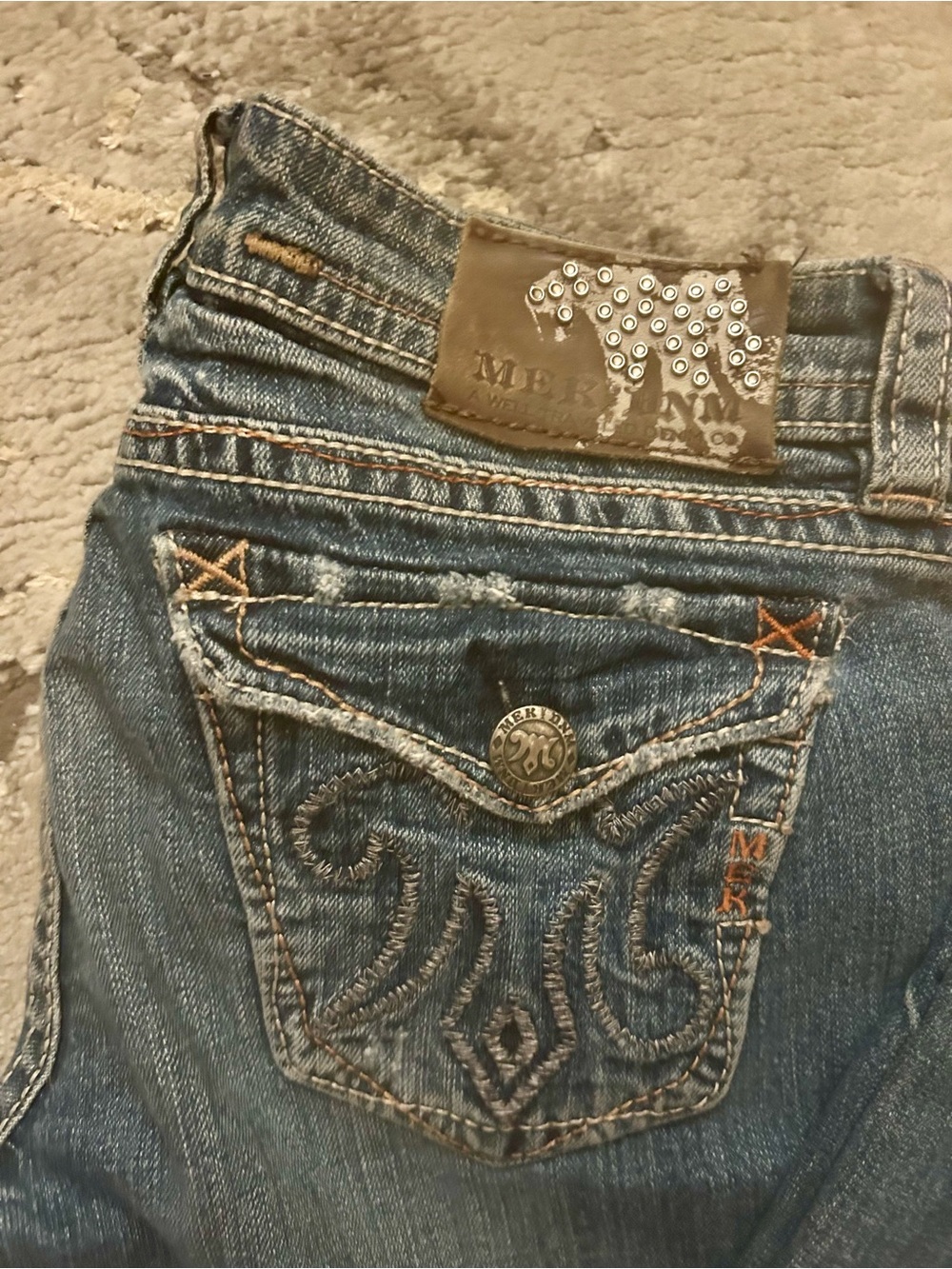 🎉HOST PICK🎉 MEK Denim Women’s New Havana Distressed Slim Boot Cut Jeans - Sz 29 - Picture 3 of 5
